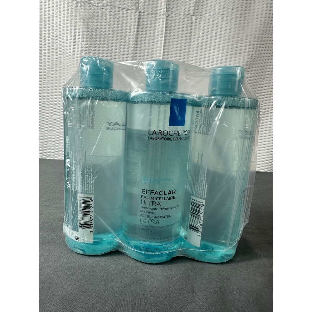 La Roche Posay 3pk Effaclar Micellar Water Ultra Sensitive Faces & Eyes
